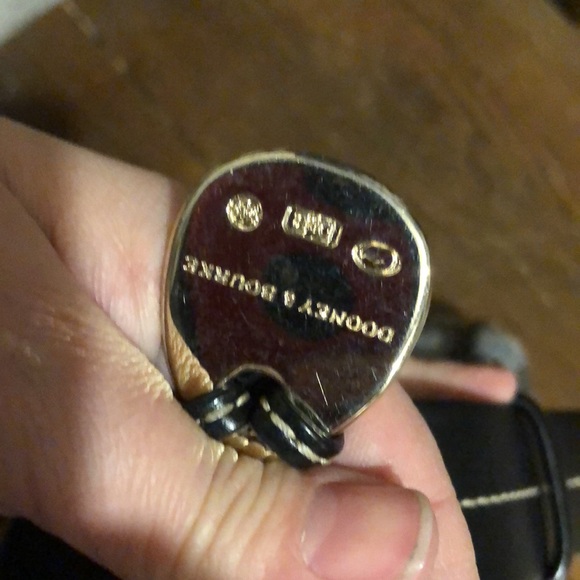 Classic Dooney & Bourke hobo with charm and leather trim - Picture 8 of 8